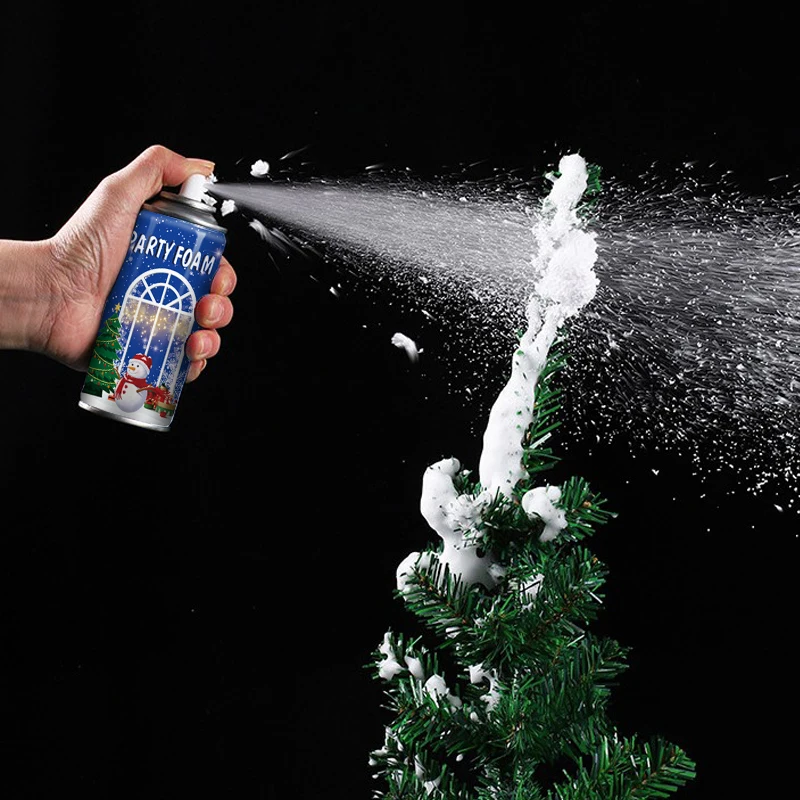 Factory Oem Allowed Colored Snow Spray Winter Harmless Aerosol Christmas Frost Spray For Christmas Holiday Windows