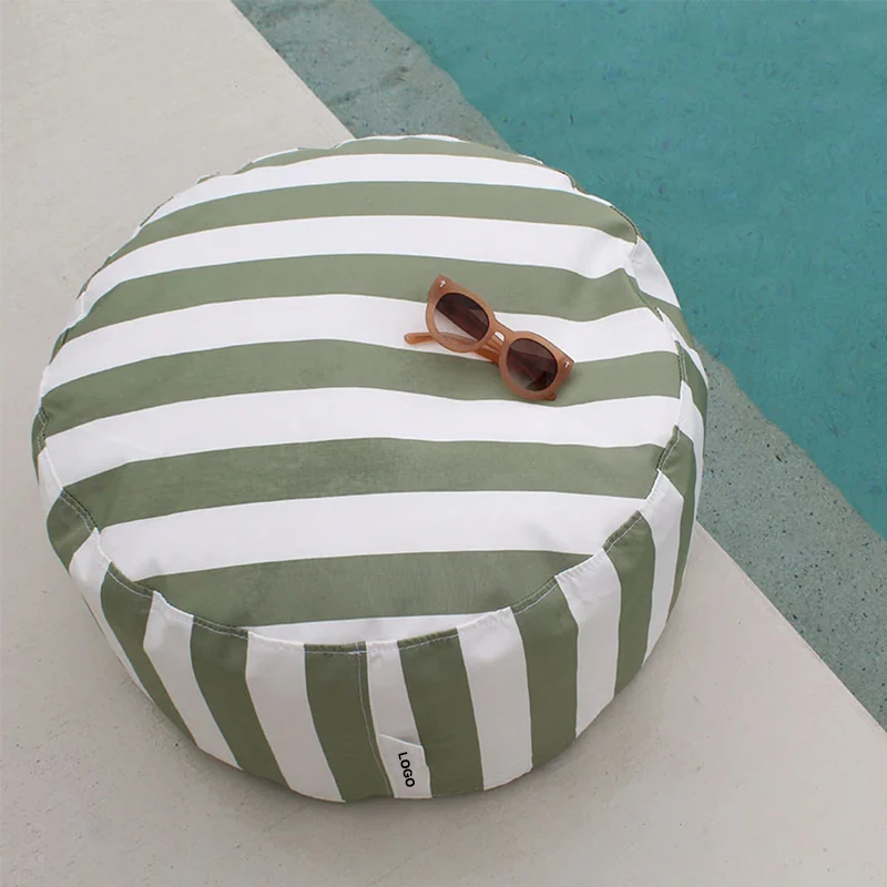 BR Customize Premium Waterproof Polyester Beanbag Stool Covers For Children, Portable Pool Cushions Round Footstool Covers