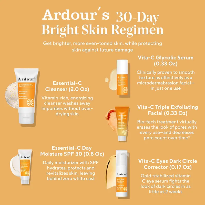 OEM Value - Essential-C Cleanser Vita-C Glycolic Serum sunscreen brightening whitening  skin travel skin care set