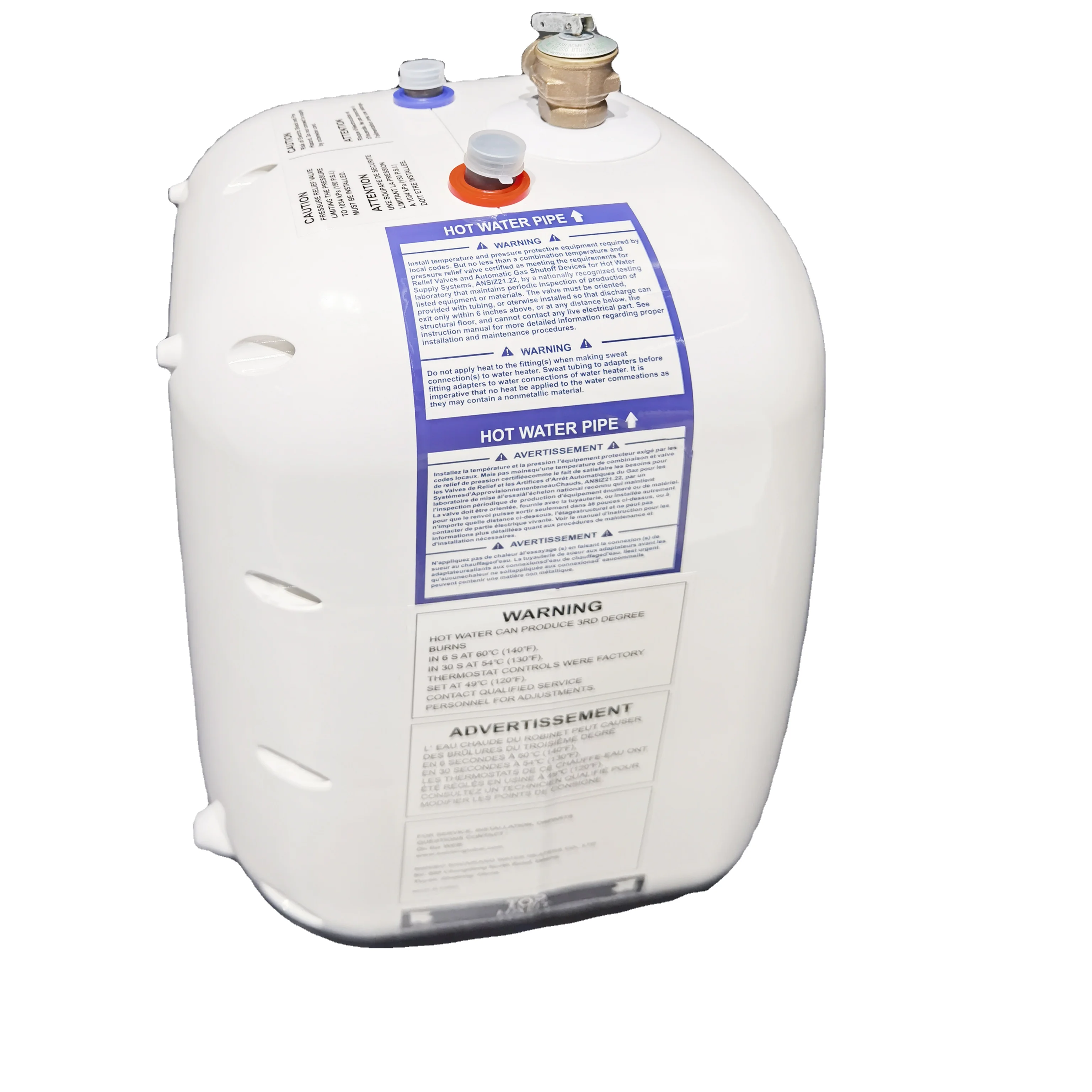 Бытовой электрический водонагреватель, портативный мини-проточный для мгновенного горячего душа, 10 литров/2,5 галлона, вертикальные раковины