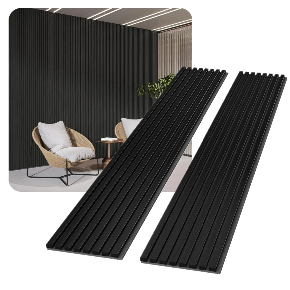 buy acoustic panels sound absorption Boards Polyester Fiber Felt wood slat panel wall panel for Interior decoration