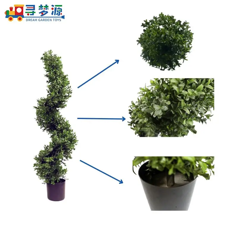 Xunmengyuan nearly natural big large fake artificial plants outdoor potted Snakelike frame with striped melon seed leaves decora