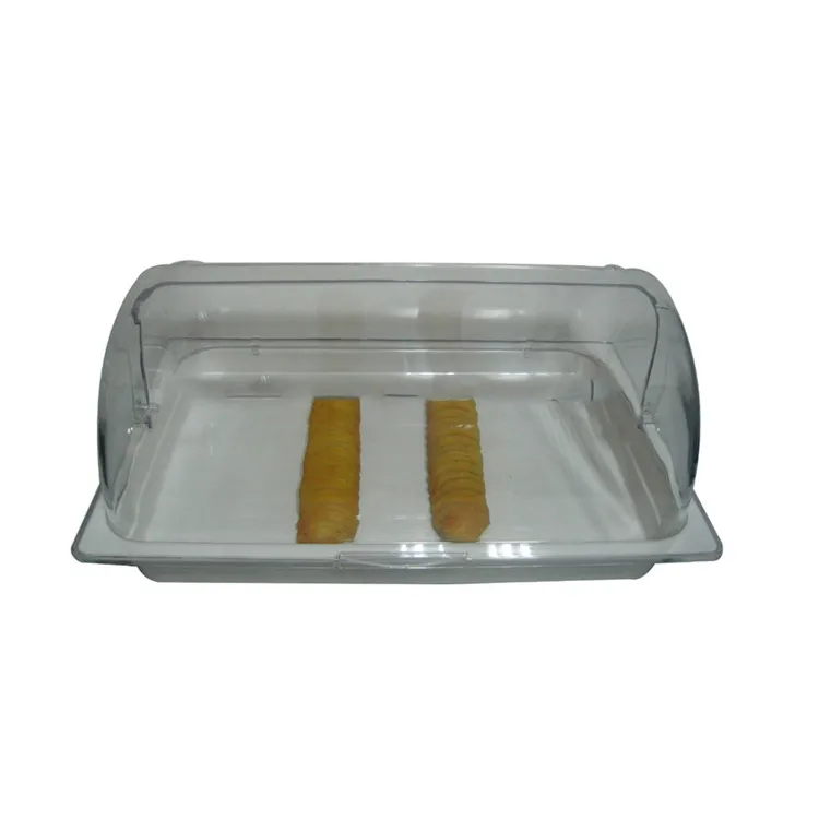 Factory popular  Bamboo Wooden Serving Tray with   PC Cover for  food  serving tray  with cover  for shop or dinning room