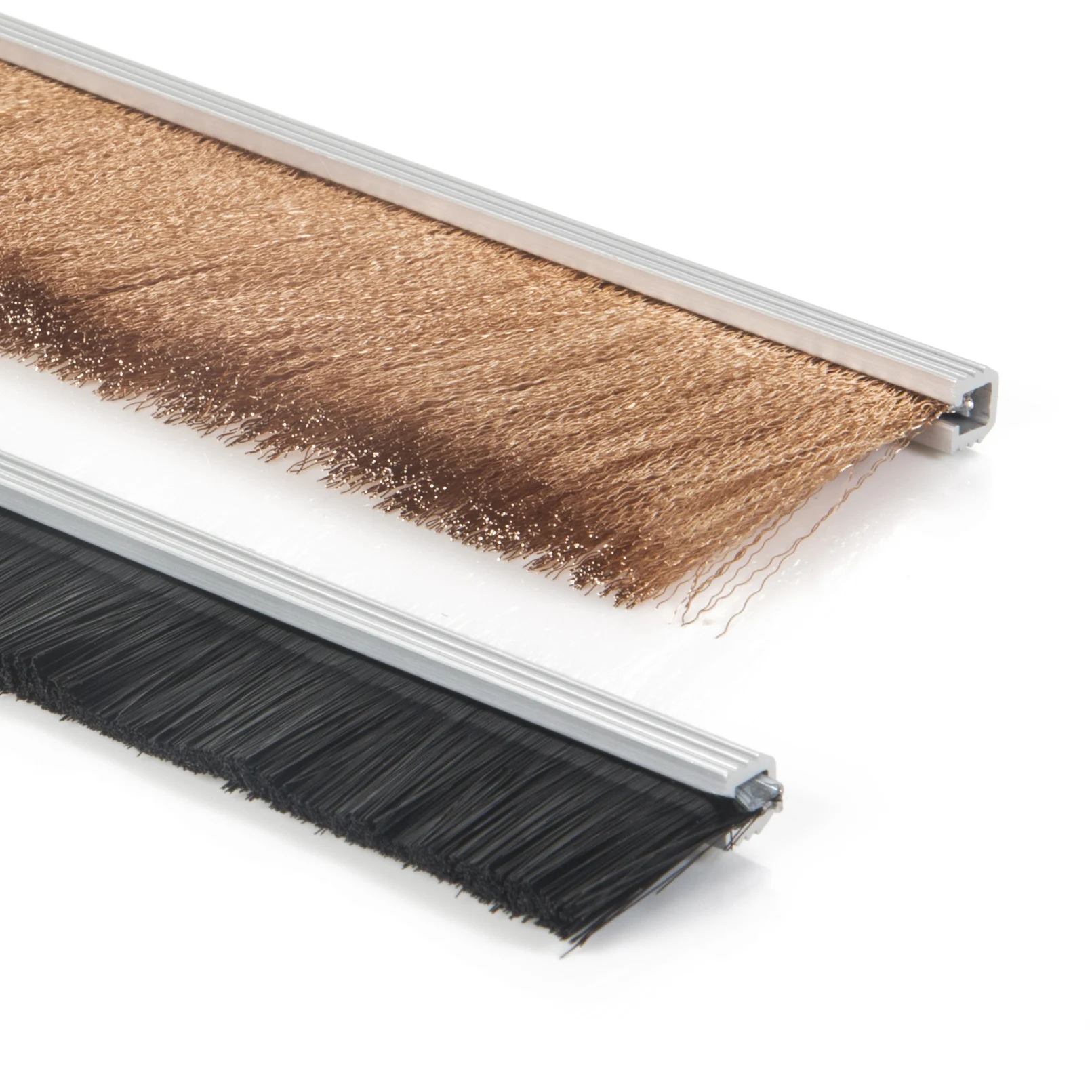 
Customized Strip brush by Aluminum stents Mechanical seal industrial strip brush Door seal Nylon strip brush 