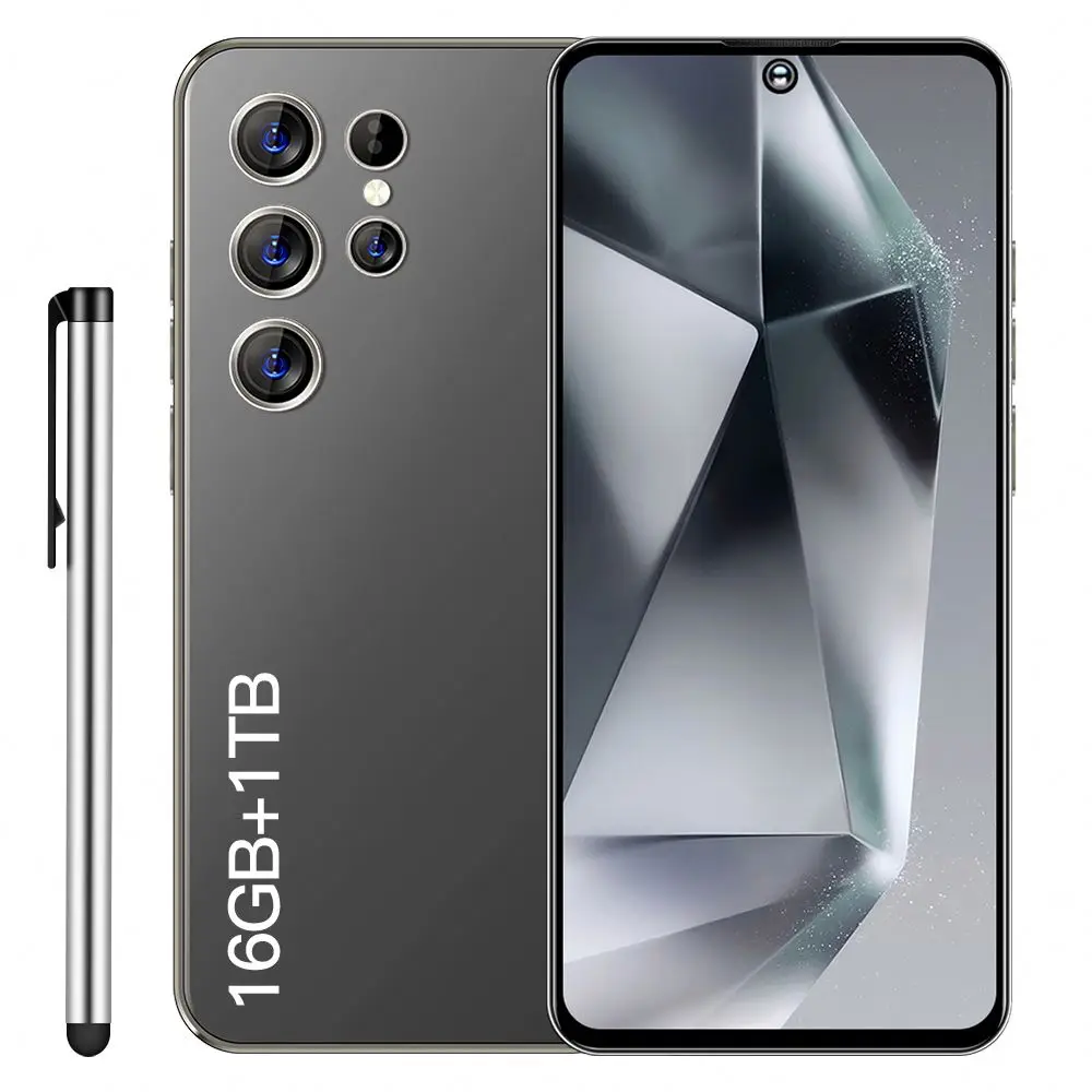 2024 Лидер продаж оригинальный 7 3 дюймов amoed экран S24 Ultra Android смартфон со стилусом для косметической камеры AI Customization VR Video