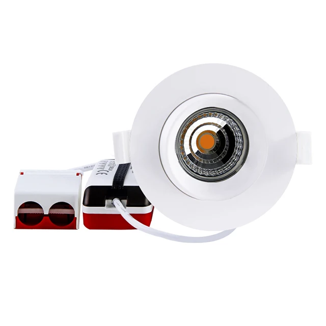 DIP design 2700kK/3000K/DTW 1800K to 2700K switchable cob downlight gyro 360deg rotate 5years warranty