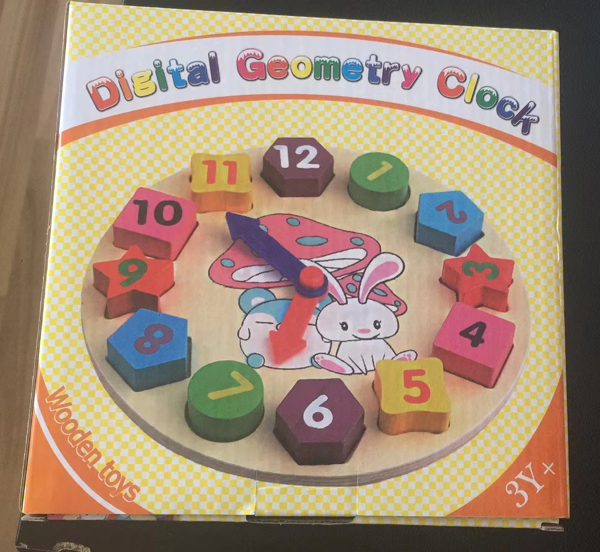 Wholesale Wooden Multifunctional Rainbow Digital Clock Alarm Cognitive Toy High Quality Learning Early Educational Puzzle Toys