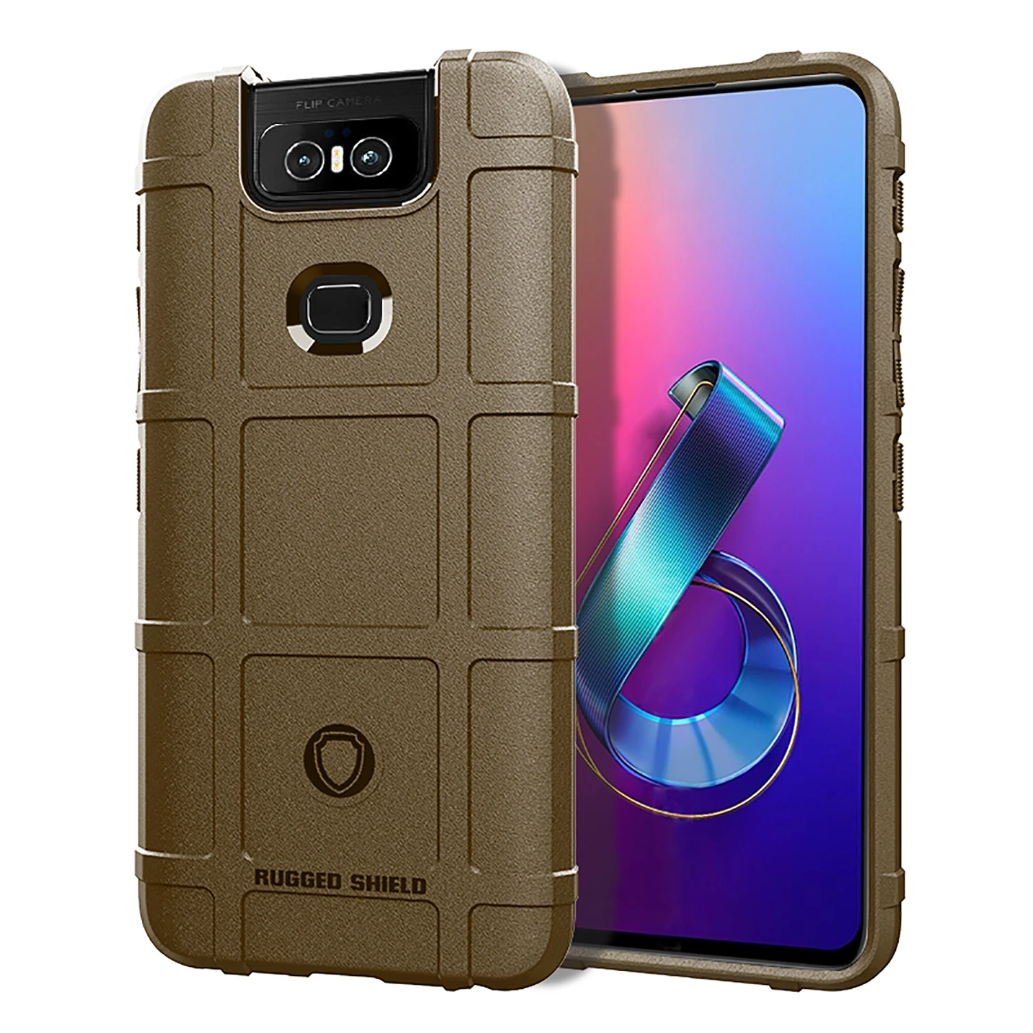 Rugged Shockproof Shield Soft Rubber Armor Case Cover For Asus zenfone 6 2019 ZS630KL