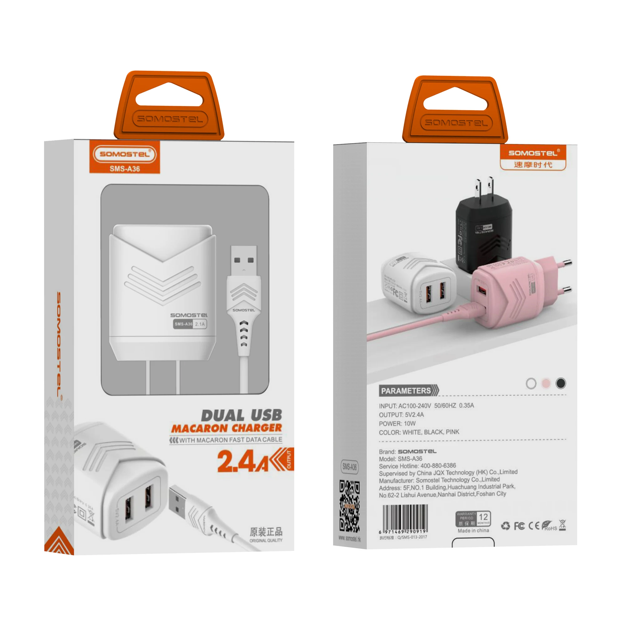 SOMOSTEL cargadores para celular mobile cargador usb for iphone samsung apple fast charger for cell phone