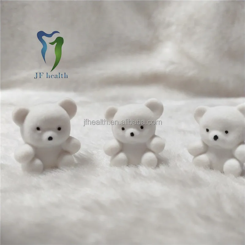 Wholesale creative cute cartoon mini keychain pendant necklace bow tie flocking bear