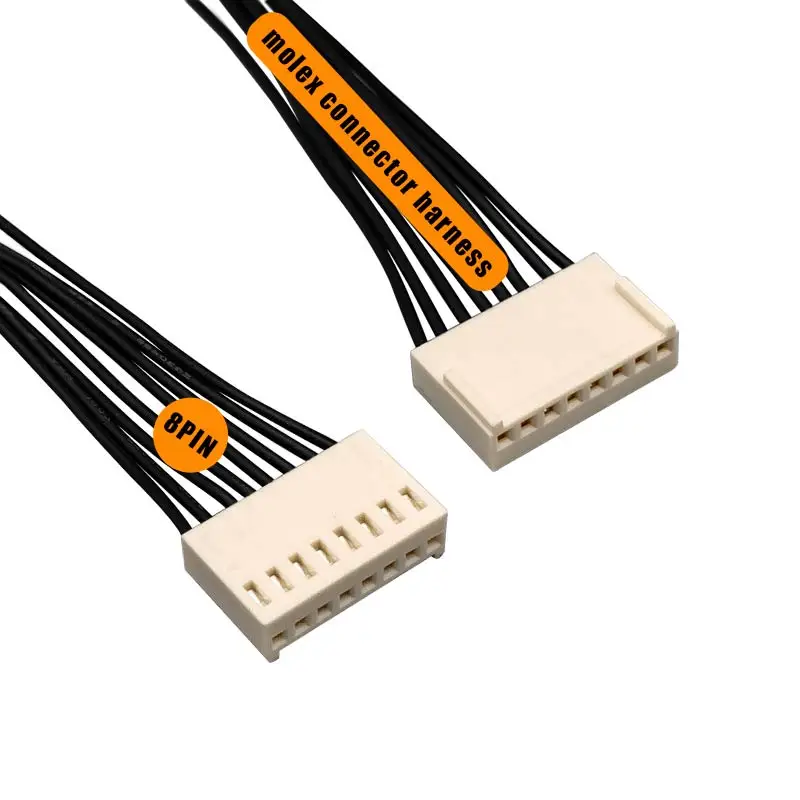 custom molex 8 pin 2.5mm pitch connector terminal housing electronic 26awg wire wiring harness assembly cable