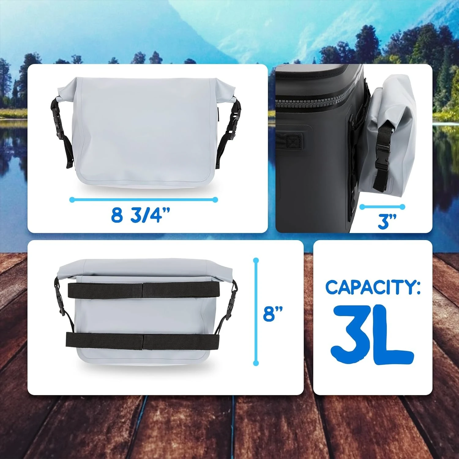 Wholesale Custom Lightweight Fully Waterproof Dry Ice Wine Coole Bag for Boating Camping
