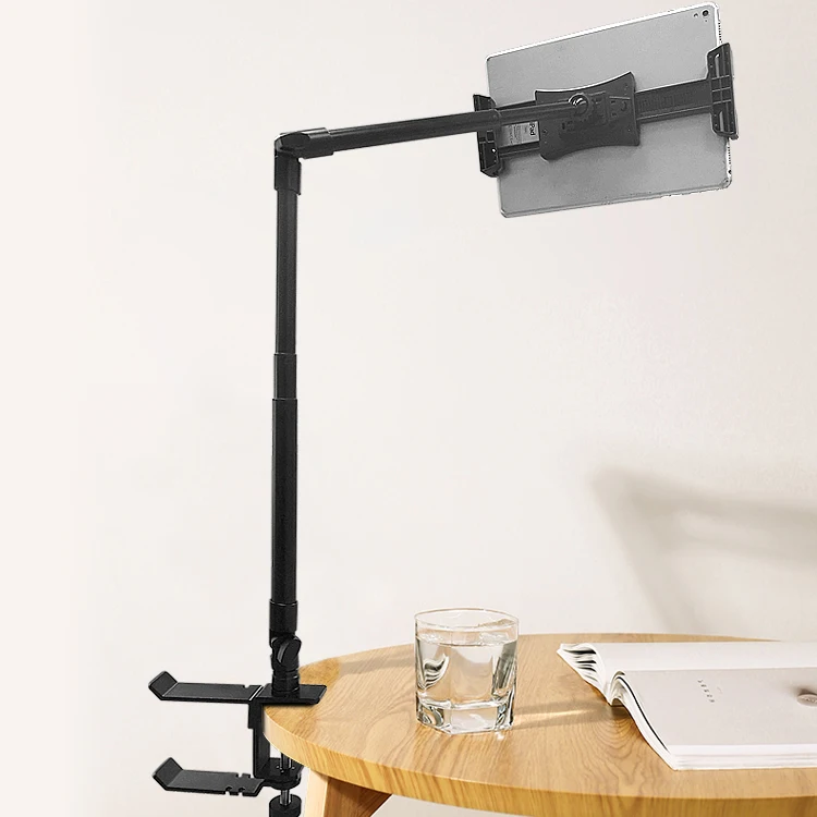 
Clamp metal multifunctional adjustable black desk mount for living room bedroom office 