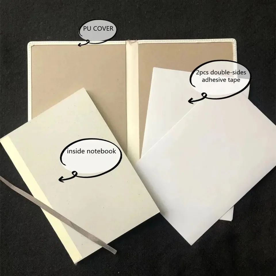 2023 Journal DIY Sublimation Printing Matt PU leather cover A5 Journals notebooks