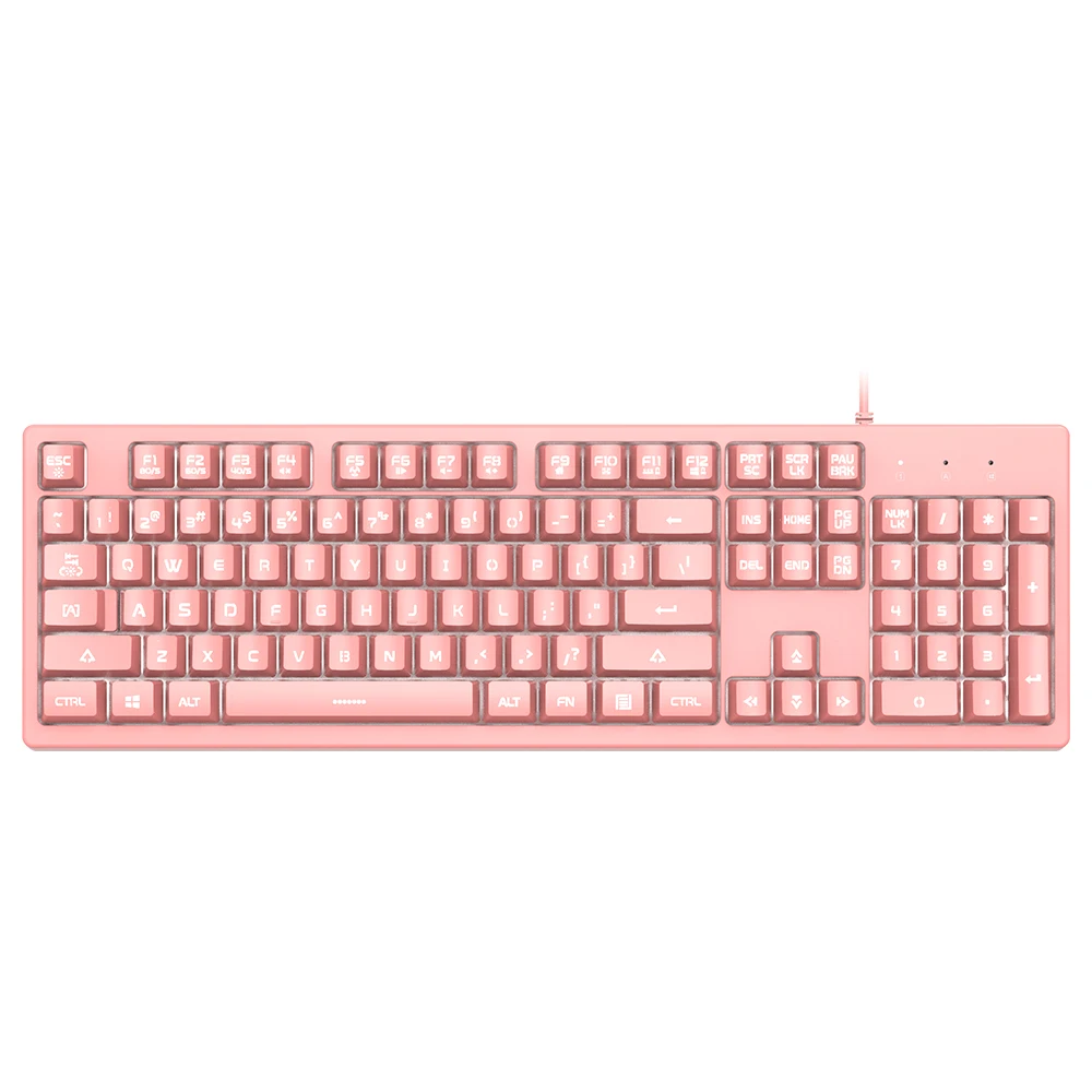 NACODEX DKS100 104-key ergonomic USB wired backlit mechanical film two-color injection computer keyboard