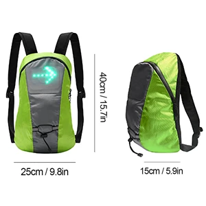 Hot Premium Remote Control LED Light Turn Signal Bike Cycling Hiking Outdoor Night Safety Waterproof Bag Custom Backpack