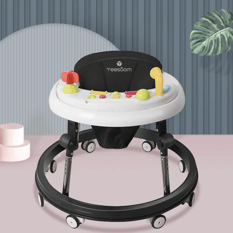 Safety active center sitting or walking rollator baby walker with wheels and seat