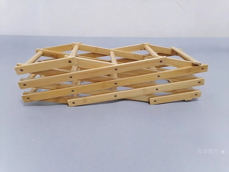  Durable Using Low Price Creative Solid Bamboo Foldable Wine Rack Red