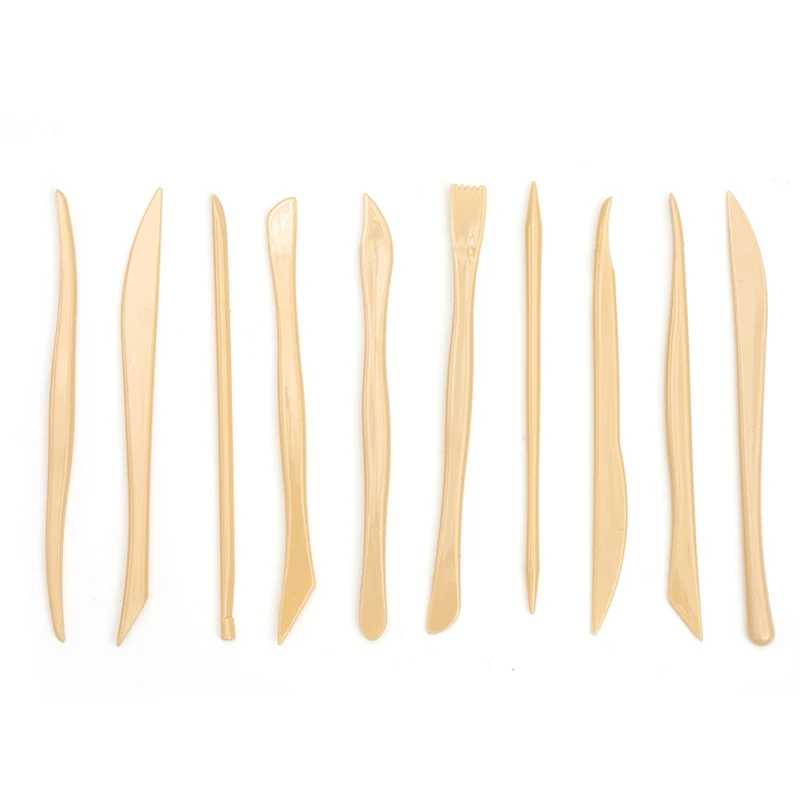 Wholesale 10pcs Pottery DIY Tool Set Clay Ceramic Wooden Handle Shaping Modeling Clay Sculpting Pottery Tool Sets Kit
