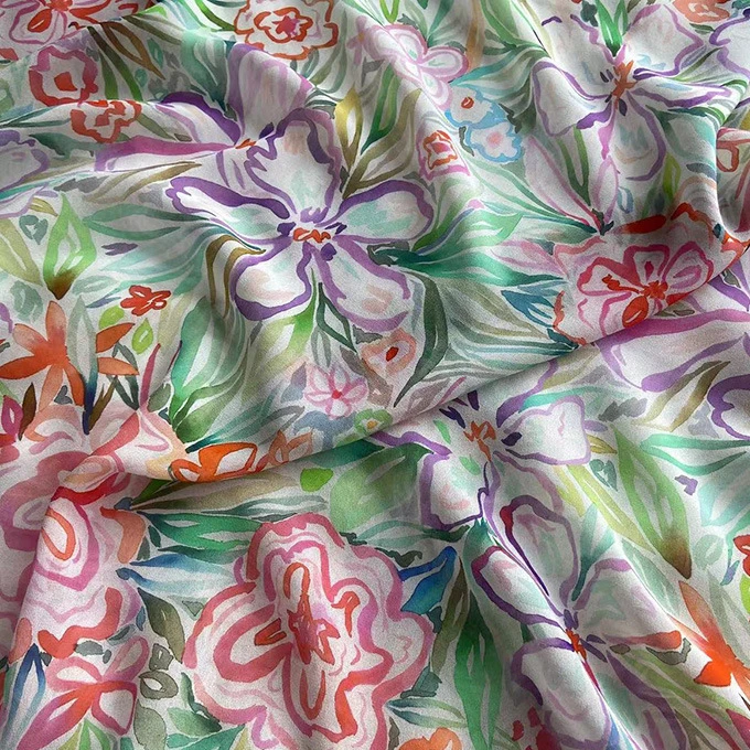 8mm\10mm\12mm silk georgette gown fabric silk georgette floral print fabric