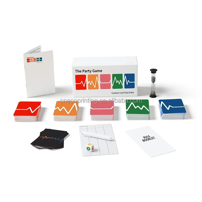 Custom Printing Bachelorette Party Drinking Card Game Sets for Fun Game Nights with Dice & Sand Timer