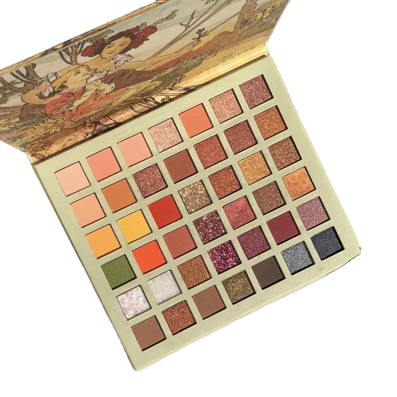 
42 Colors Oil Painting Eyeshadow Palette Glitter Shimmer Eye Shadow Powder Matte Glitter Eyeshadow Palette Cosmetic Makeup 