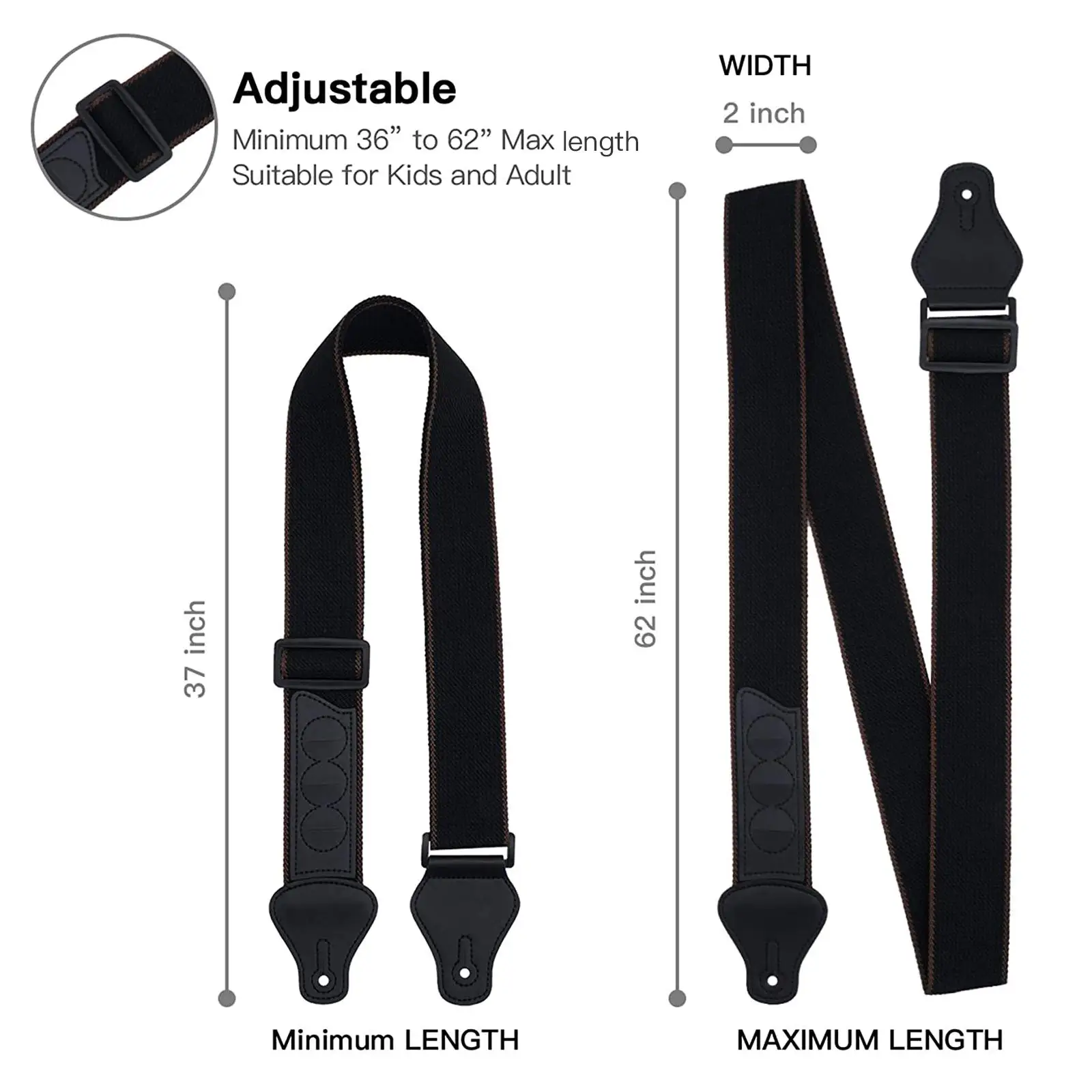 LOGO Printing Jacquard Ribbon 2022 New Guitar Strap /Guitar Belt For Classical/Electric/bass Guitar