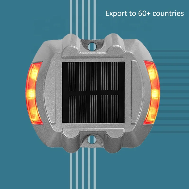 LED Cat Eye Outdoor Waterproof Aluminum Solar Flashing Cats Eyes Road Stud Raised Pavement Marker