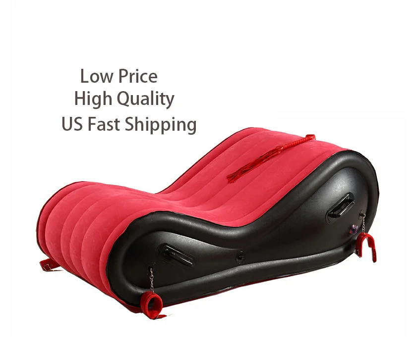 Erotic Bed Velvet Soft Living Room Furniture Sofa Chair Adult For Couple Sex Inflatable Sofa with Bondage Cuffs