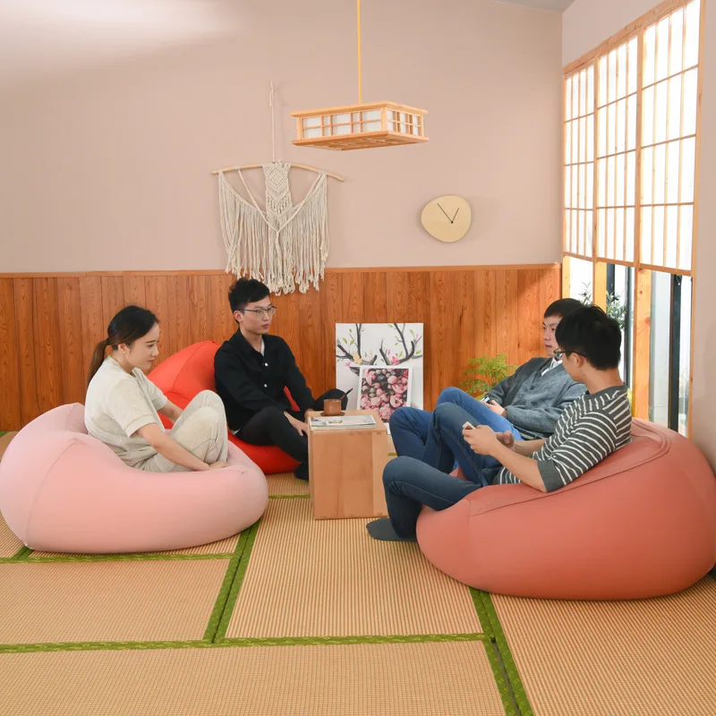 Bean Bag Chair Giant Flannel Cover No Filling Furniture Bed Big Sofa Bed  Three Size Cover Living Room Sofas