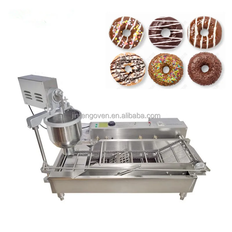 Commercial electric gas donut fryer fully automatic donuts maker machine / donuts production line