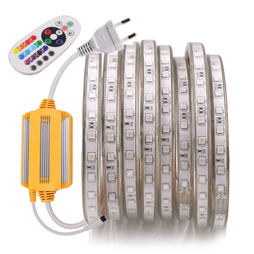 WIFI smart smd5050 RGBW 5m/set with remote control music 12V IP65 waterproof Tuya App LED strip light