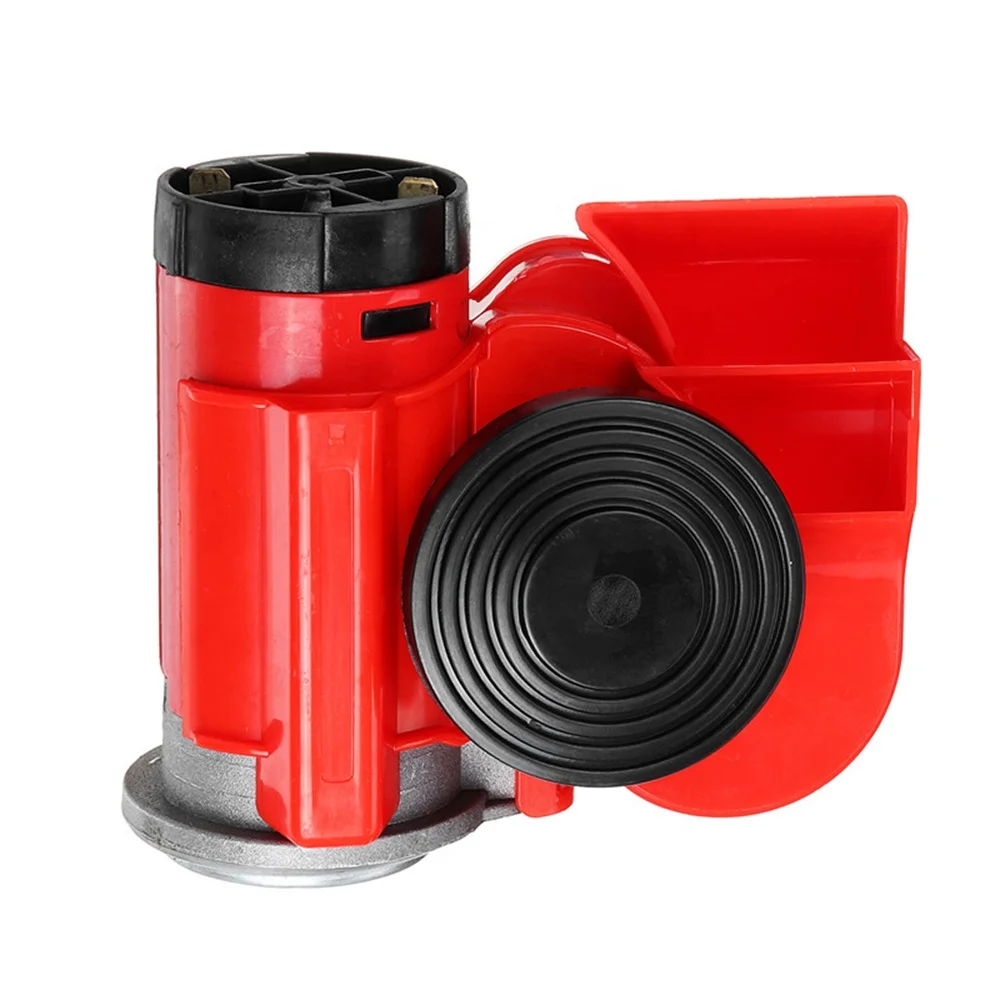 12 В супер громкий автомобиль мотоцикл грузовик рожки Грузовик Лодка компактный двухцветный электрический насос воздушный громкий сигнал для мотоцикла