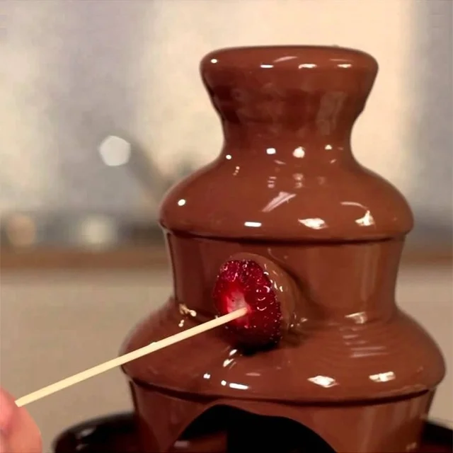 Mini Chocolate Fountain for Convenient Home or Office Use