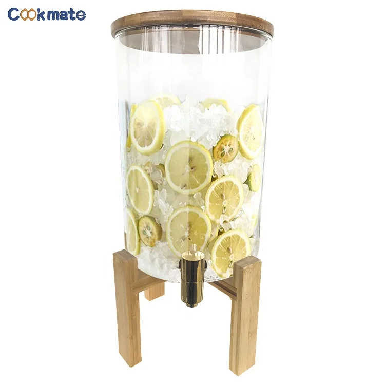 Cold Beverage Dispensers Glass Drink Dispenser for Cold Water Juice Lemonade Tea