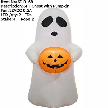 Blow Up Halloween Inflatables Build-in Led Inflatable Ghost Pumpkin For Home Yard Indoor Outdoor Decoration