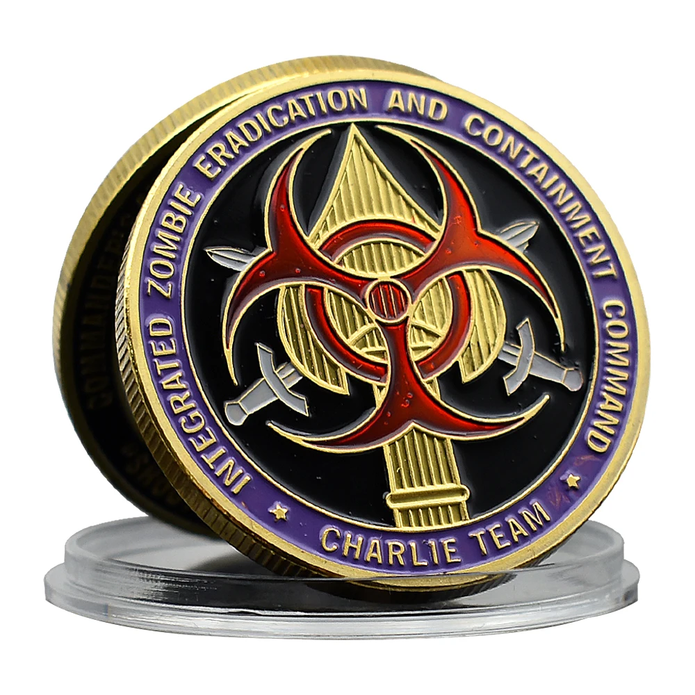 Zombie Elimination Challenge Coin Metal Chemical Crisis Commemorative Medal Gifts