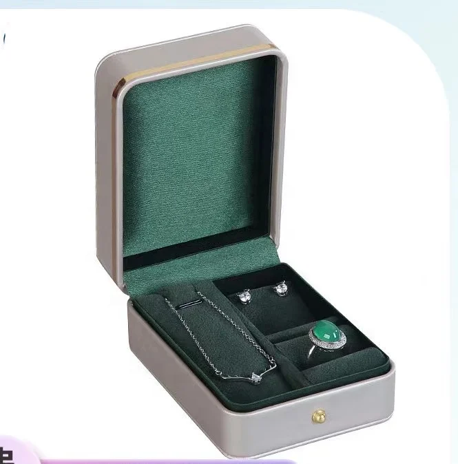 Meiman Jewelry Packaging Box OEM Luxury Necklace Earring Ring Mini Jewelry Travel Storage Box Set Gift Packaging Jewelry Box