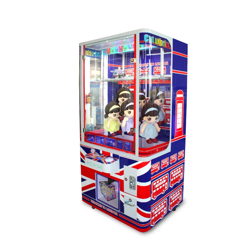 
England style claw cut toys arcade crane game vending machine 