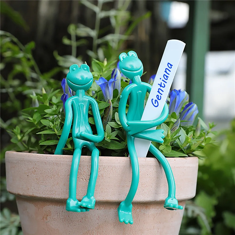 Frog Shaped Plant Tie Bendable Reusable Twist Clips Garden Vine Fixing Tool Pot Decoration Data Cable Storing Ties