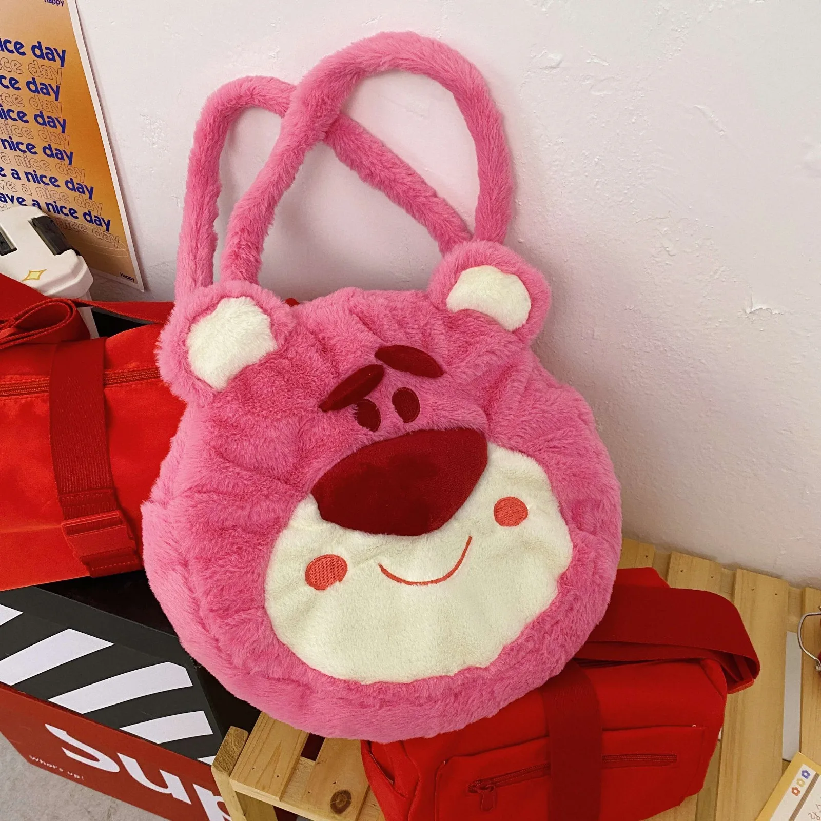 2024 Top Sale Fashion Cartoon Cute Cartoon Doll Decor Plush Toy Big Size Handbags Kawaii College Girl Shoulder Bags