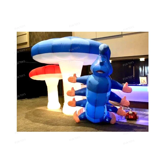 Alice In Wonderland Party Character Inflatable Alice Model Rabbit Mushroom Blue Caterpillar and Cheshire Cat