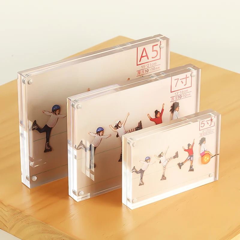 magnetic photo frame acrylic frames photo card colored acrylic magnetic photo frame square