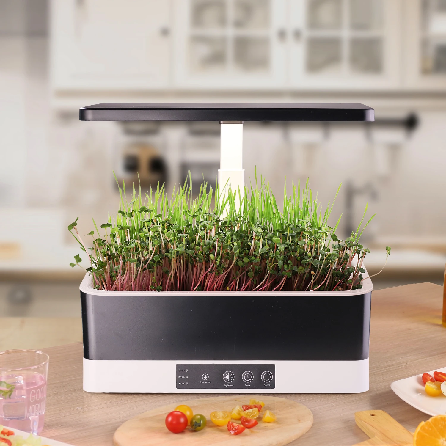 J&C microgreen growing system smart gardening led lights for microgreens microgreens and domes included