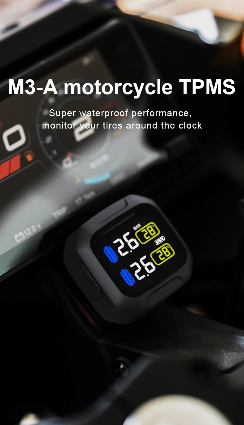 2024 Sells well Real-time motorcycle external sensor tire pressure monitoring system TPMS motorcycle