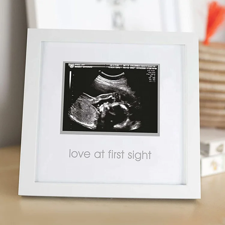  На заказ 4x3 дюйма фотография ребенка sonogram беременность фоторамка в подарок