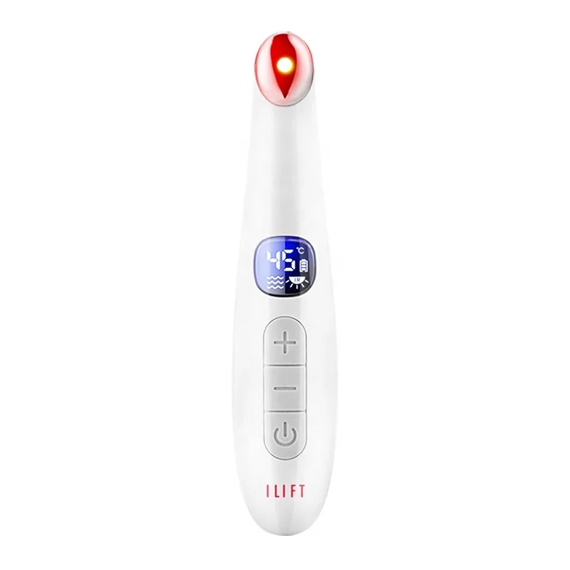 Best selling products 2023 led facial red light therapy wand dark circle remover eye massager vibration