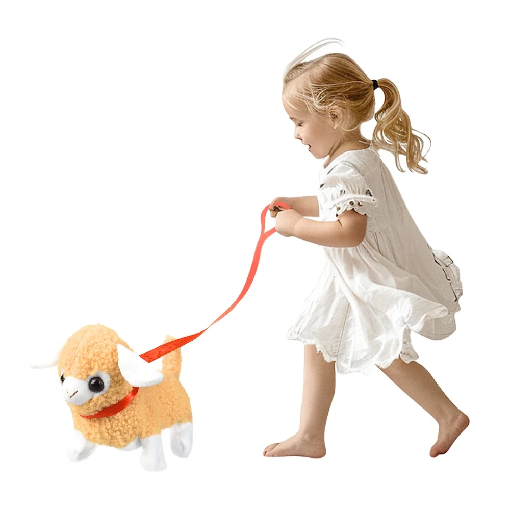factory wholesale Stuffed Animal Toys Plush Electric Talking Walking Pets Soft  cartoon Sheep Toy Animals