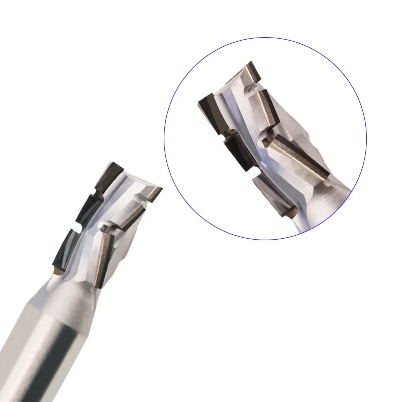 3-edge aluminum alloy special milling cutter high gloss carbide straight shank end milling cutter