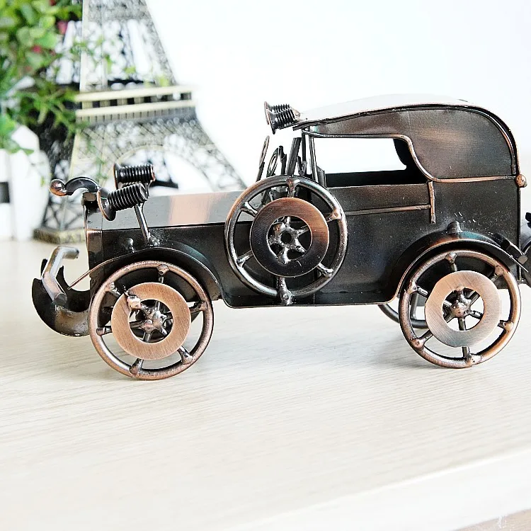 Supply antique motorcycle metal crafts classic car model